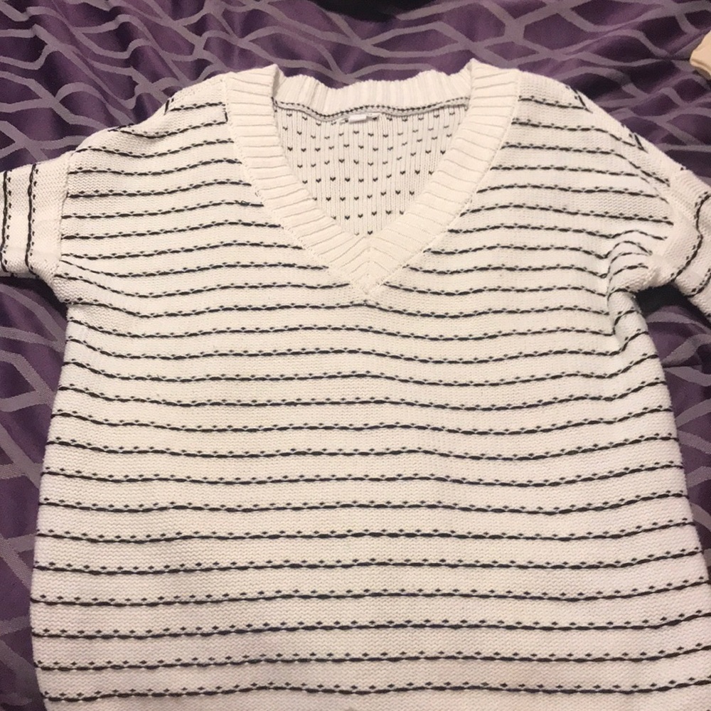 Black and white striped sweater